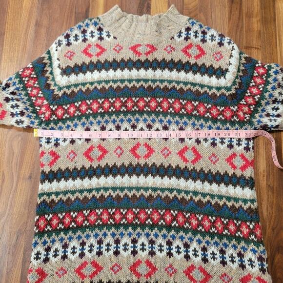 Vintage Prides Landing Ramie Wool Blend Mock Neck, Tunic Length Sweater Size XL - Picture 5 of 5